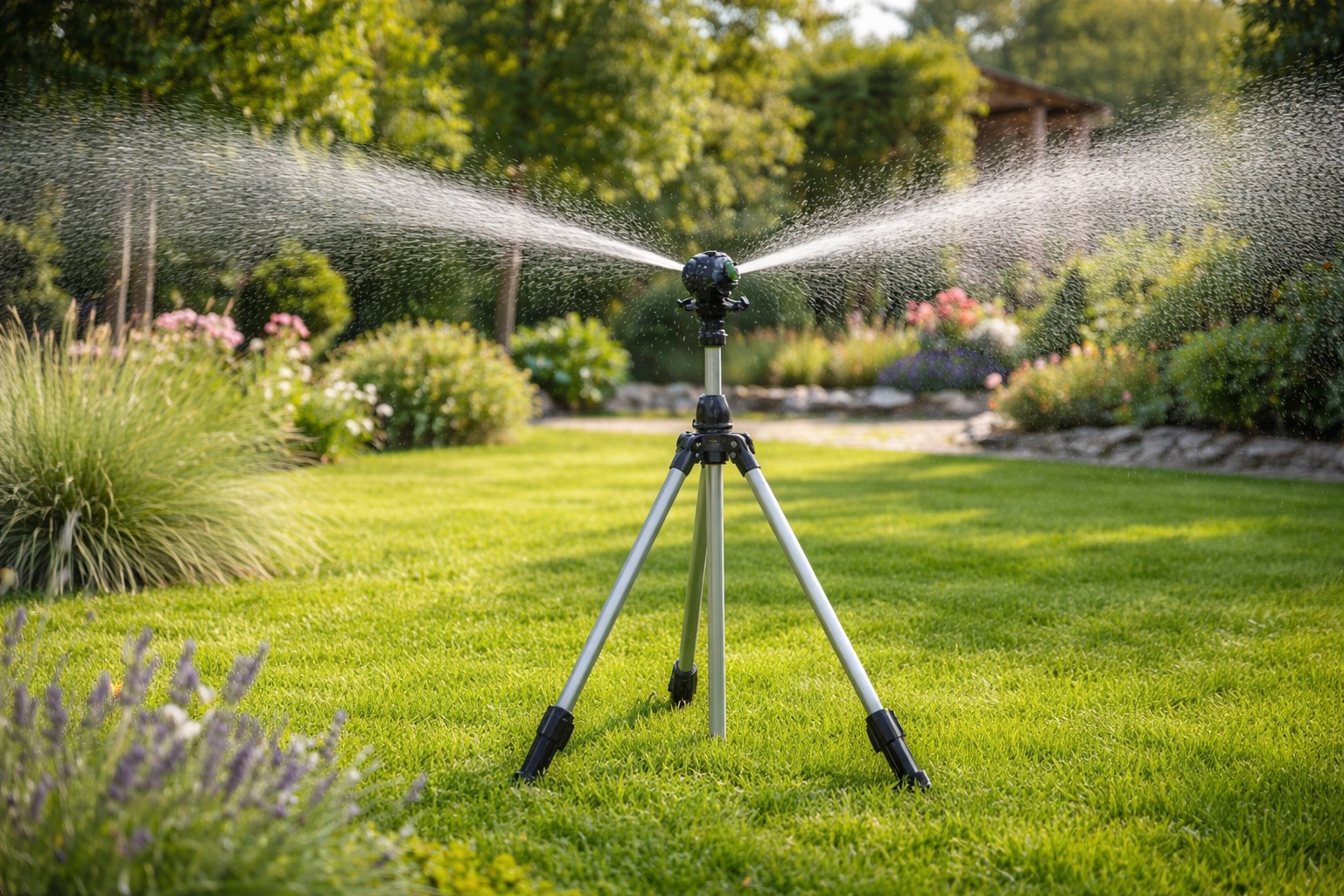 Irrigação Profissional por R$ 104: Testamos o Aspersor com Tripé de Metal que Alcança Todos os Cantos do seu Jardim