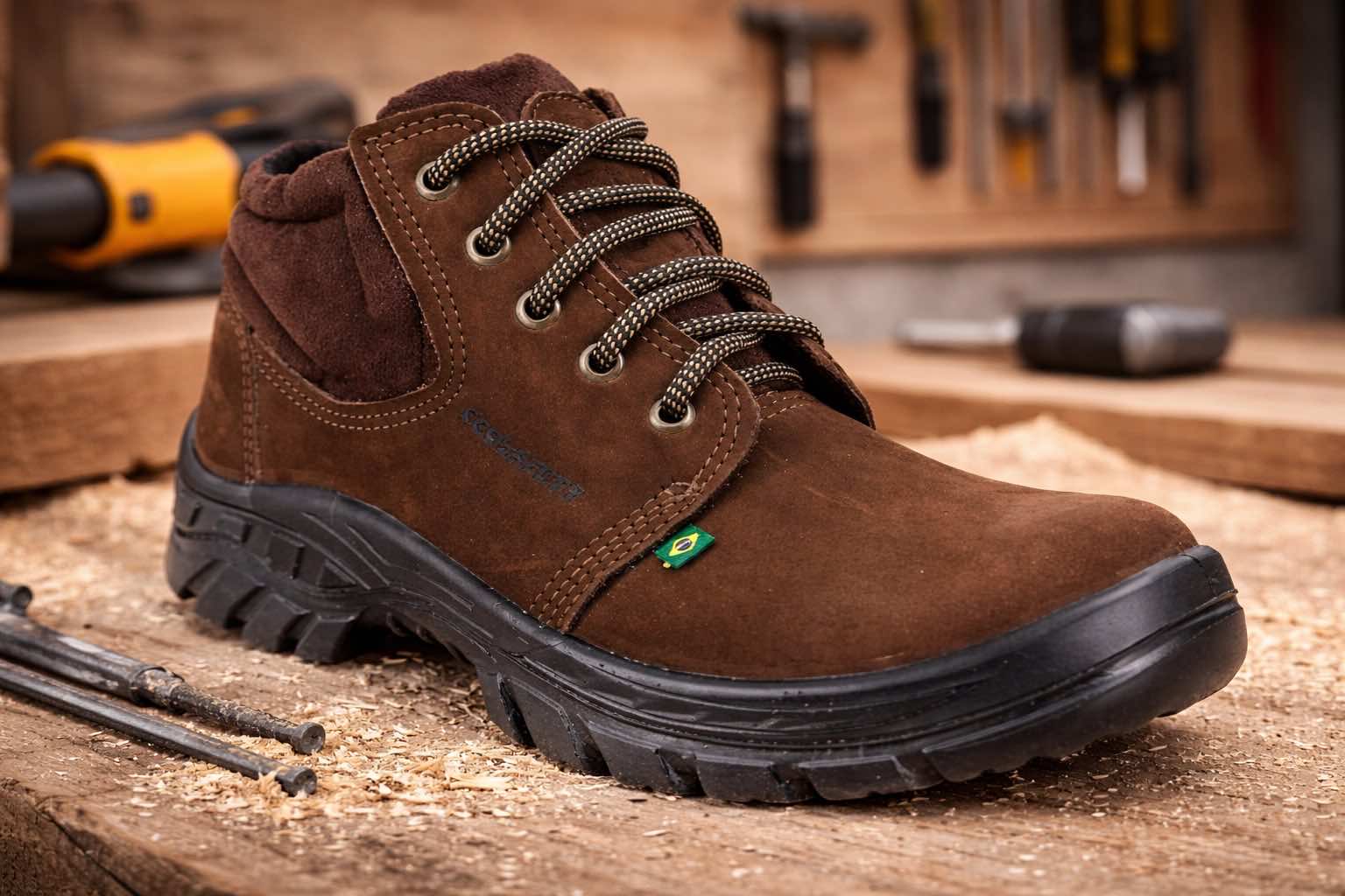 Bota de Segurança por R$ 119 na Amazon: Testamos a Ecosafety Nobuck na Obra