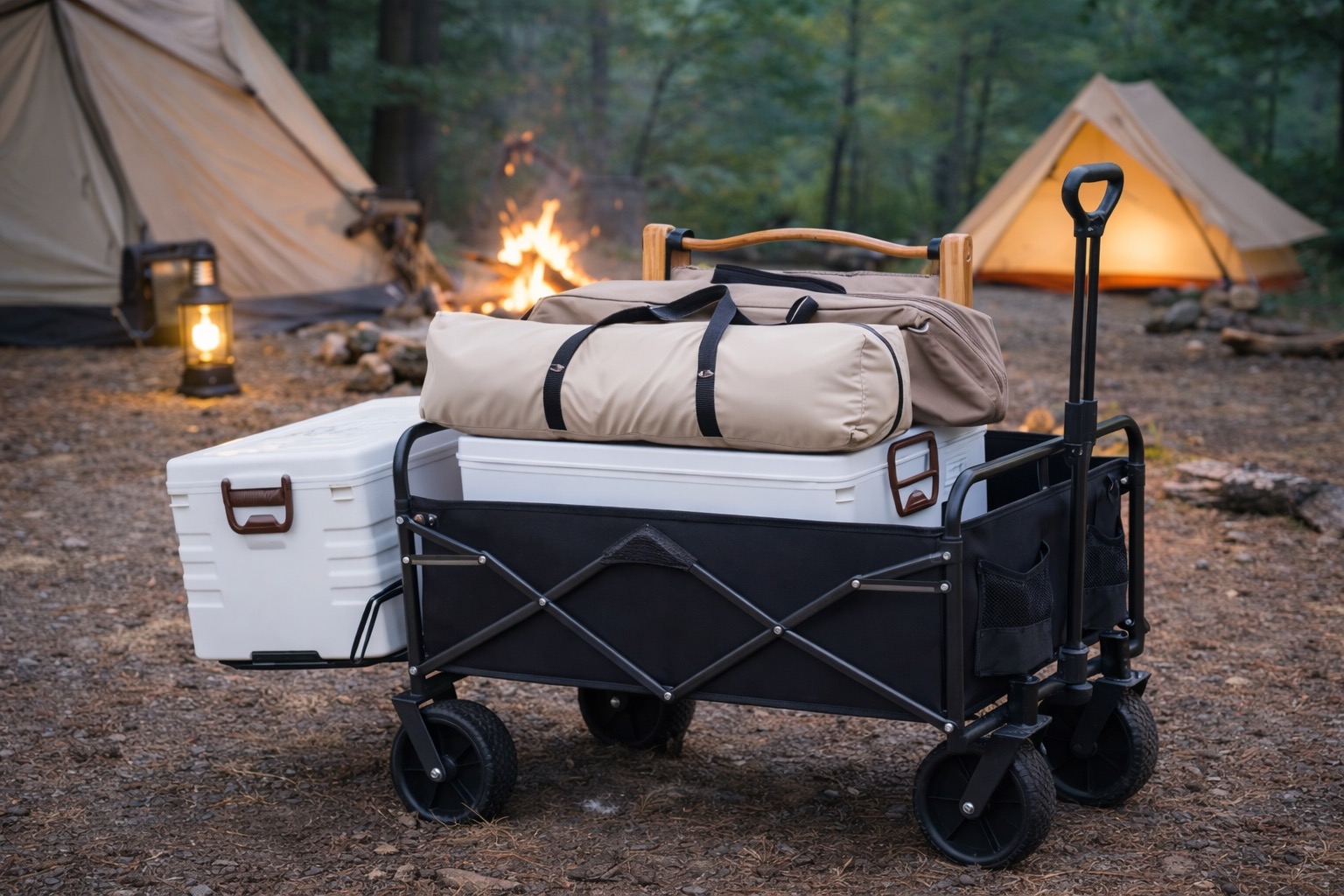 Carrinho de transporte dobrável Python Fly suportando carga pesada