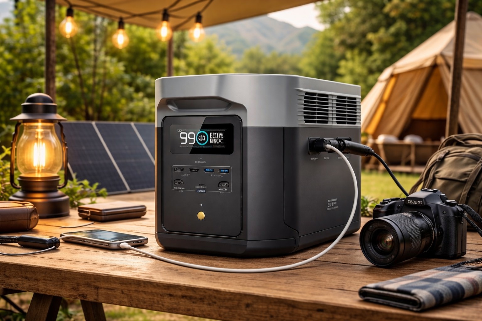 Estação de Energia EcoFlow DELTA 2 Max em uso residencial