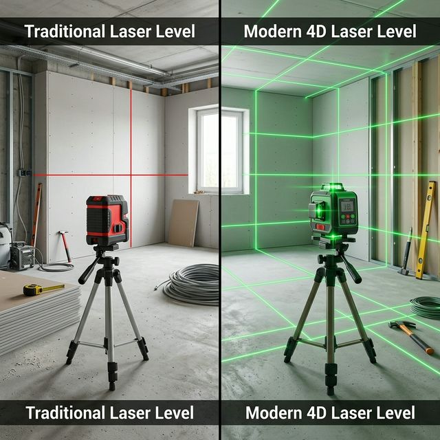 Laser Tradicional Cruzado vs Novo Laser 4D de 16 Linhas em Visão 360 Graus
