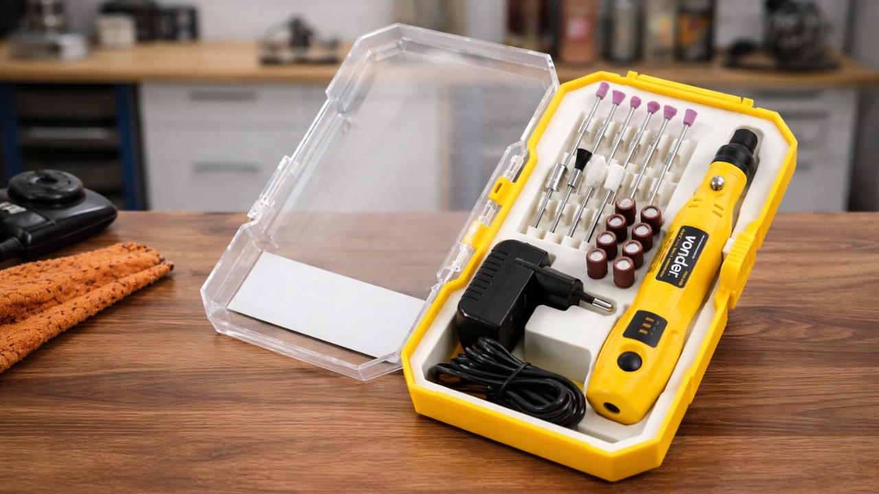 Microrretífica Vonder MBV 036 (3,6V a Bateria) com Kit de 24 Acessórios de Precisão na Oficina