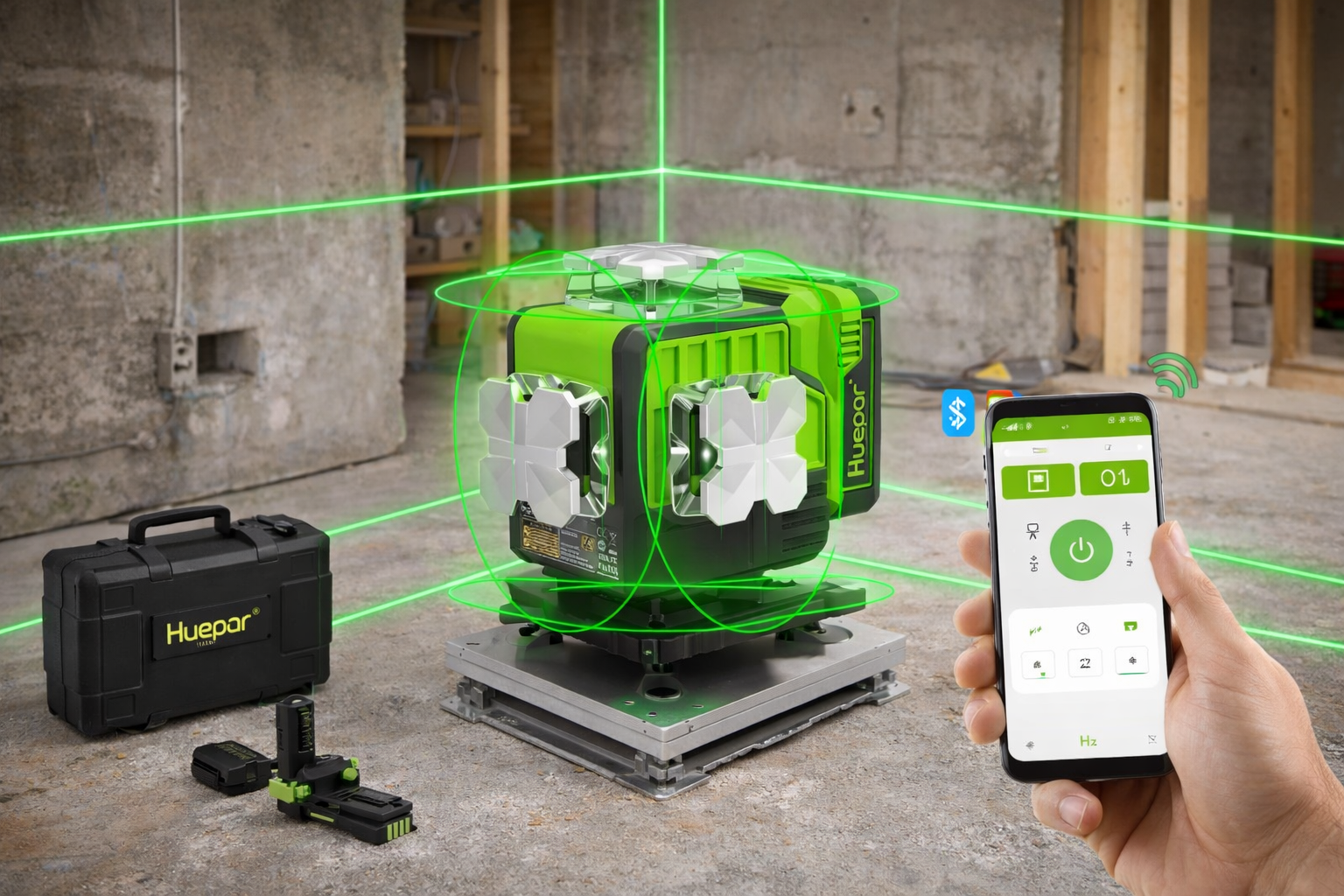 Nível Laser Huepar 16 Linhas 4D Bluetooth