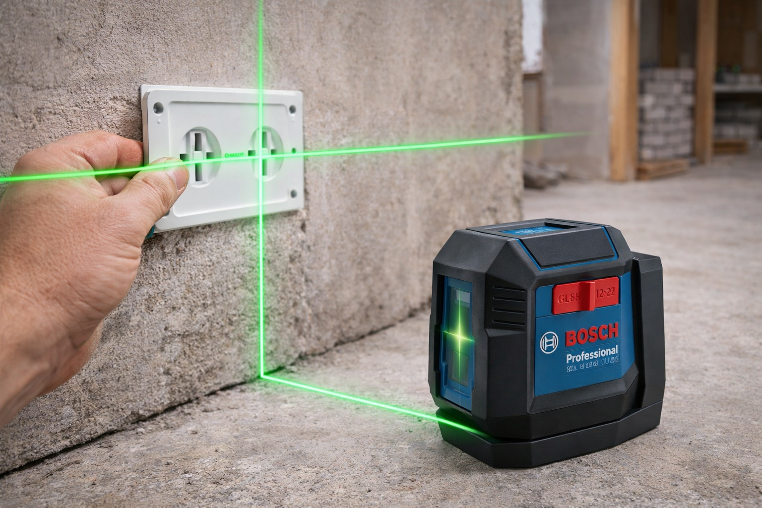 Nível a laser Bosch GLL 2-12 G Linha Verde