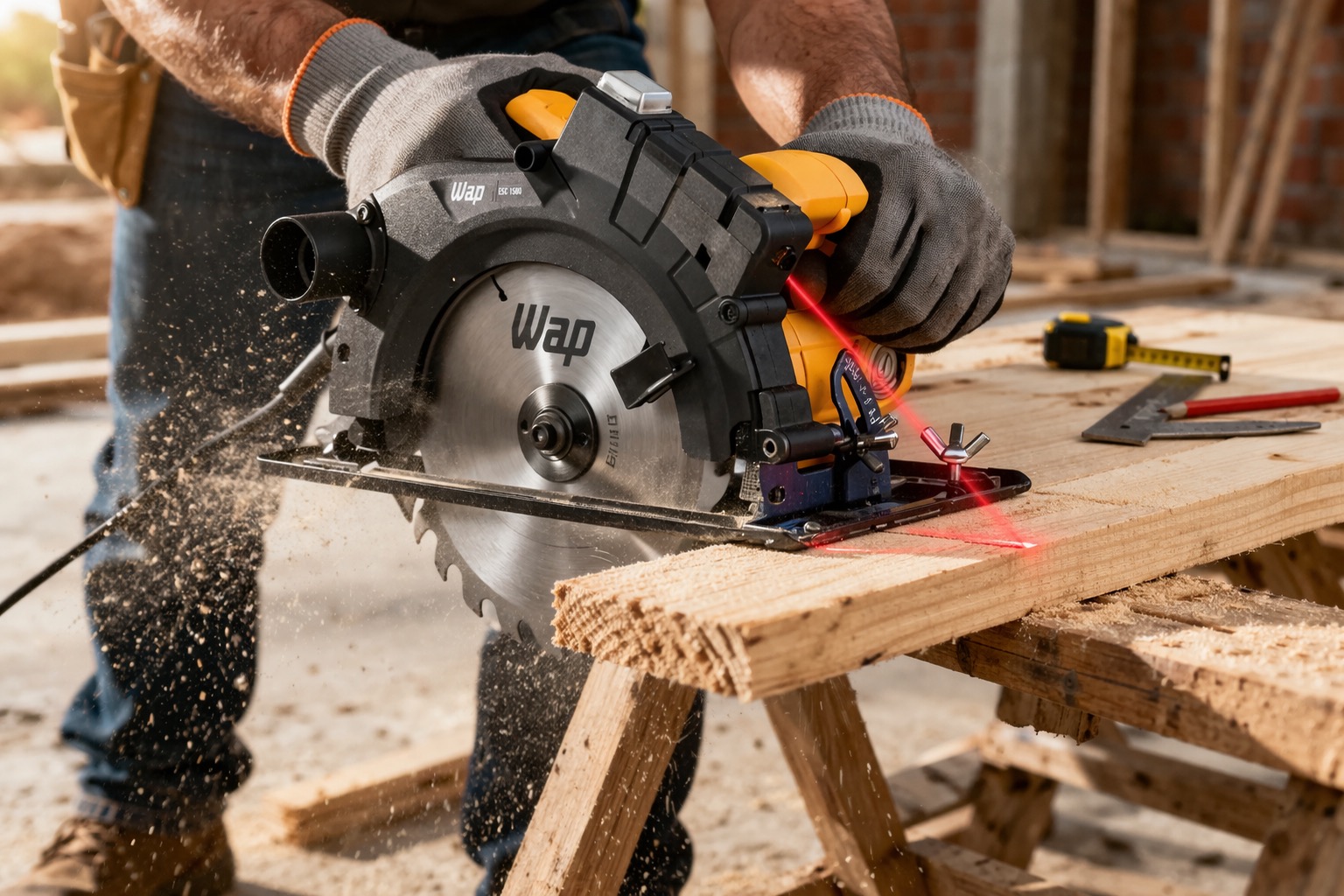 Adeus Cortes Tortos: Testamos a Serra Circular WAP 1500W com Guia a Laser (Menos de R$ 310 na Amazon hoje!)