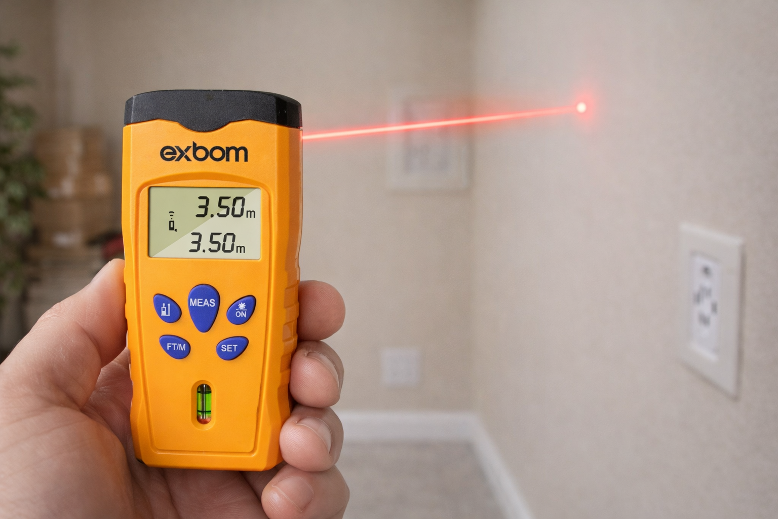 Mini Nível Laser Multifuncional Trena Embutida Exbom