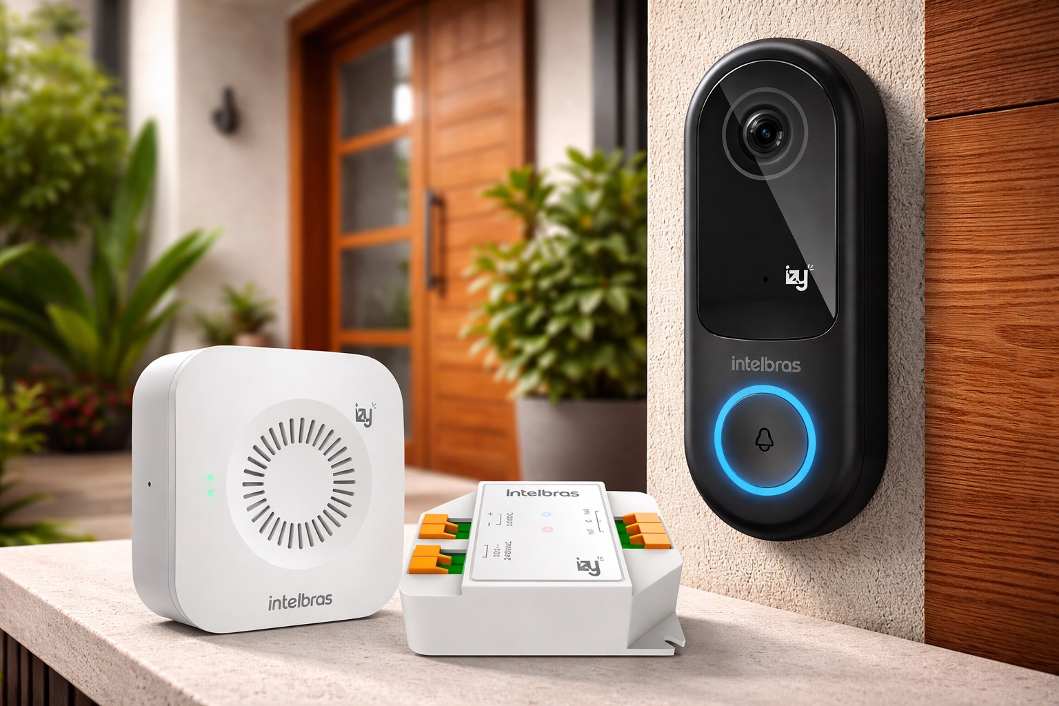 Video Porteiro Intelbras Izy Smart IVW 3000+ Instalado no Portão