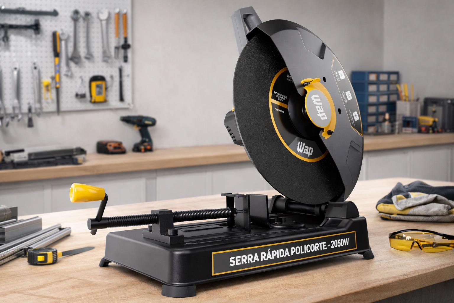 Serra Policorte de Bancada WAP em ambiente profissional